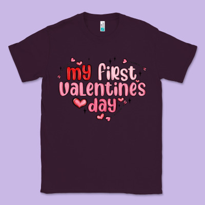 My First Valentines Day Classic Tee Designed By Maliassmallbusiness