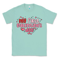 Seafoam my first valentines day Classic Tee - MaliasSmallBusiness