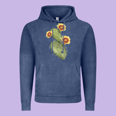 Opuntia Phaeacantha Vintage Hoodie Designed By Lillyallendesigns