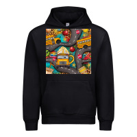 Black school bus coffee and star with leopard seamless pattern bbs Urban Hoodie - BundleAndBundleShop