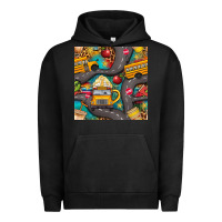 Pigment Black school bus coffee and star with leopard seamless pattern bbs Urban Hoodie - BundleAndBundleShop
