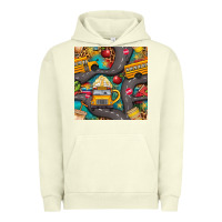 Pigment Pistachio school bus coffee and star with leopard seamless pattern bbs Urban Hoodie - BundleAndBundleShop