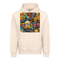 Sandshell school bus coffee and star with leopard seamless pattern bbs Urban Hoodie - BundleAndBundleShop