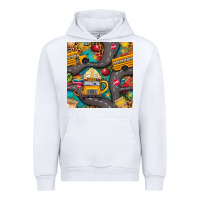 White school bus coffee and star with leopard seamless pattern bbs Urban Hoodie - BundleAndBundleShop