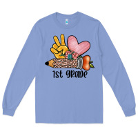 Colony Blue peace love 1st grade Long Sleeve Tee - JahusDesignShop