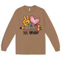 Toasted Coconut peace love 1st grade Long Sleeve Tee - JahusDesignShop