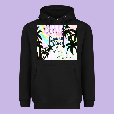 Summer Vibes With Birds Heavyweight Hoodie Designed By Tumblerdesignbyshophia