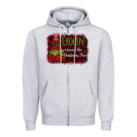 Heather Grey Crocin around the christmas tree Zipper Hoodie - Bettercallsaul