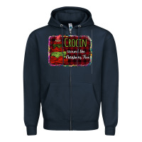 Navy Crocin around the christmas tree Zipper Hoodie - Bettercallsaul