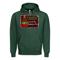 Sports Green Crocin around the christmas tree Zipper Hoodie - Bettercallsaul