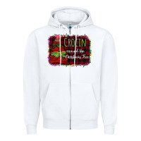 White Crocin around the christmas tree Zipper Hoodie - Bettercallsaul