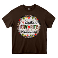 Chocolate Brown christmas santas favorite phlebotomist light Heavy Core Tee - AdoDesignShop