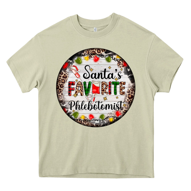 Christmas Santas Favorite Phlebotomist Light Heavy Core Tee by AdoDesignShop | Teevron