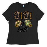 Black gigi of both Ladies Tee - CowhideDigitalArt