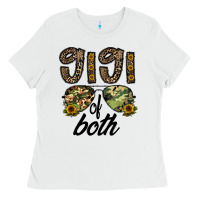 White gigi of both Ladies Tee - CowhideDigitalArt