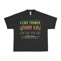 Pigment Black i like things that go pew pew Urban Heavy Tee - MaliasSmallBusiness