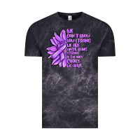 Cloud Black purple pancreatic cancer sunflower and cancer ribb Vintage Tee - MaliasSmallBusiness