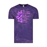 Cloud Purple purple pancreatic cancer sunflower and cancer ribb Vintage Tee - MaliasSmallBusiness