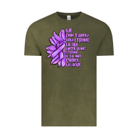 Vintage Olive purple pancreatic cancer sunflower and cancer ribb Vintage Tee - MaliasSmallBusiness