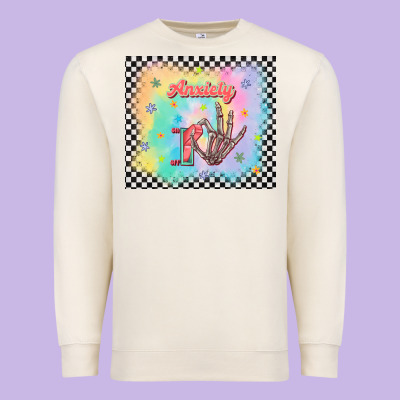 Anxiety On Tumbler Premium Sweatshirt Designed By Tumblerdesignbyshophia