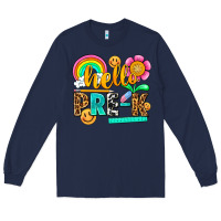 Navy hello pre k Long Sleeve Tee - NancyCooperArtShop