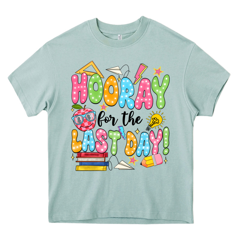Hooray For The Last Day Black Heavy Core Tee by JahusDesignShop | Teevron