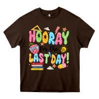 Chocolate Brown hooray for the last day black Heavy Core Tee - JahusDesignShop