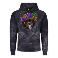 Cloud Black Mardi Gras Havanese Dog with Hat Vintage Hoodie - RanaPortraitStore
