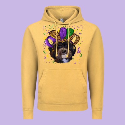 Mardi Gras Havanese Dog With Hat Vintage Hoodie Designed By Ranaportraitstore