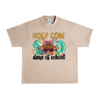 French Oak holy cow 100 days of school Urban Heavy Tee - MaliasSmallBusiness