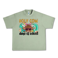Oil Green holy cow 100 days of school Urban Heavy Tee - MaliasSmallBusiness