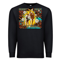 Black aztec tribal horse Premium Sweatshirt - TumblerDesignByShophia