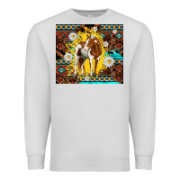 Dove Grey aztec tribal horse Premium Sweatshirt - TumblerDesignByShophia