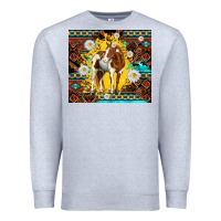 Heather Grey aztec tribal horse Premium Sweatshirt - TumblerDesignByShophia