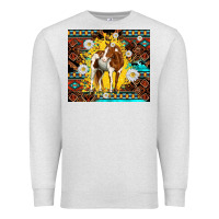 Oatmeal Heather aztec tribal horse Premium Sweatshirt - TumblerDesignByShophia