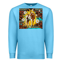 Ocean Blue aztec tribal horse Premium Sweatshirt - TumblerDesignByShophia