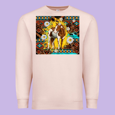 Aztec Tribal Horse Premium Sweatshirt Designed By Tumblerdesignbyshophia