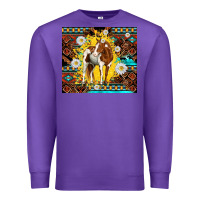 Purple aztec tribal horse Premium Sweatshirt - TumblerDesignByShophia