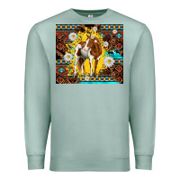 Seafoam aztec tribal horse Premium Sweatshirt - TumblerDesignByShophia