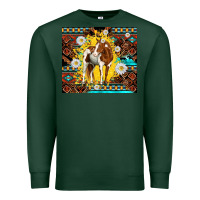 Sports Green aztec tribal horse Premium Sweatshirt - TumblerDesignByShophia
