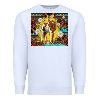 White aztec tribal horse Premium Sweatshirt - TumblerDesignByShophia