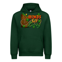 Forest Green Howdy go lucky st. patricks day Urban Hoodie - FaDigitalArtStudio