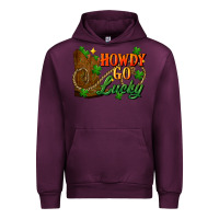 Mauve Wine Howdy go lucky st. patricks day Urban Hoodie - FaDigitalArtStudio