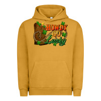 Pigment Peanut Butter Howdy go lucky st. patricks day Urban Hoodie - FaDigitalArtStudio