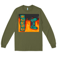 Army Green gamer Long Sleeve Tee - MaliasSmallBusiness