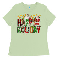Matcha happy holiday christmas Ladies Tee - FaDigitalArtStudio