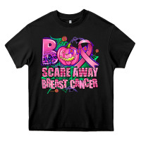 Black halloween boo with cancer ribbon breast cancer sca Heavy Core Tee - AdoDesignShop