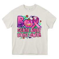Cream halloween boo with cancer ribbon breast cancer sca Heavy Core Tee - AdoDesignShop