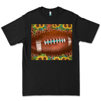 Black football leopard turquoise sunflower Premium Tee - JahusDesignShop