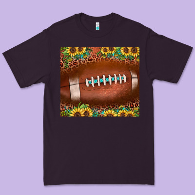 Football Leopard Turquoise Sunflower Premium Tee Designed By Jahusdesignshop